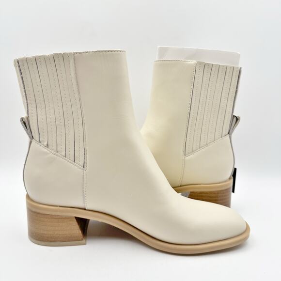 Dolce Vita Womens Linny H2O Ankle Bootie US 6 M EU 36 Cream Ivory Leather NIB - Picture 4 of 12